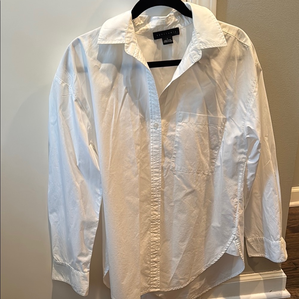 White Button-Up Shirt - Classic Collared Shirt